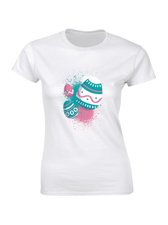 Cool Happy Bunny Easter Eggs Spring Holiday Women's Gift T-Shirt