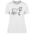thumbnail image 1 of Cool Happy Cow Cartoon T-Shirt Women -Image by Shutterstock, Female Large, 1 of 2