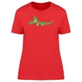 thumbnail image 1 of Cool Happy Crocodile Cartoon T-Shirt Women -Image by Shutterstock, Female Large, 1 of 2