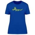 thumbnail image 1 of Cool Happy Crocodile Cartoon T-Shirt Women -Image by Shutterstock, Female Small, 1 of 2