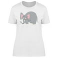 thumbnail image 1 of Cool Happy Elephant Cartoon T-Shirt Women -Image by Shutterstock, Female Large, 1 of 2
