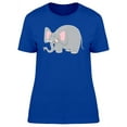thumbnail image 1 of Cool Happy Elephant Cartoon T-Shirt Women -Image by Shutterstock, Female Medium, 1 of 2