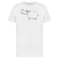 thumbnail image 1 of Cool Happy Hippo Cartoon T-Shirt Men -Image by Shutterstock, Male Small, 1 of 2