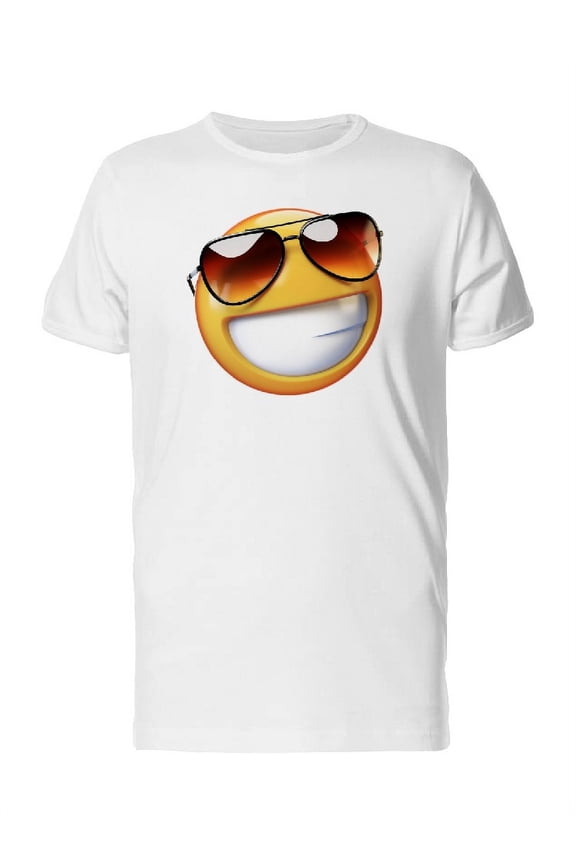 Cool Happy Icon Smiling T-Shirt Men -Image by Shutterstock, Male 3X-Large
