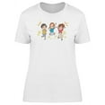 thumbnail image 1 of Cool Happy Ladies Cartoon T-Shirt Women -Image by Shutterstock, Female Large, 1 of 2