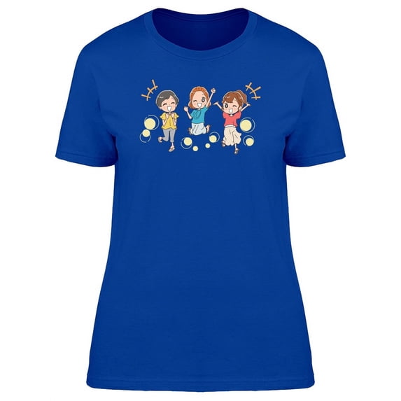 Cool Happy Ladies Cartoon T-Shirt Women -Image by Shutterstock, Female Large