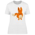 thumbnail image 1 of Cool Happy Orange Fox Cartoon T-Shirt Women -Image by Shutterstock, Female Large, 1 of 2