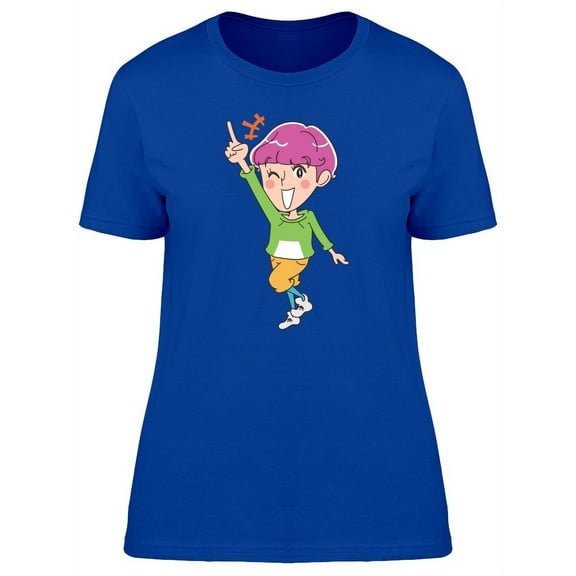 Cool Happy Person With Pink Hair T-Shirt Women -Image by Shutterstock, Female Medium