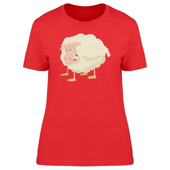 Cool Happy Sheep Doodle T-Shirt Women -Image by Shutterstock, Female Large