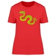 thumbnail image 1 of Cool Happy Snake Cartoon T-Shirt Women -Image by Shutterstock, Female XX-Large, 1 of 2