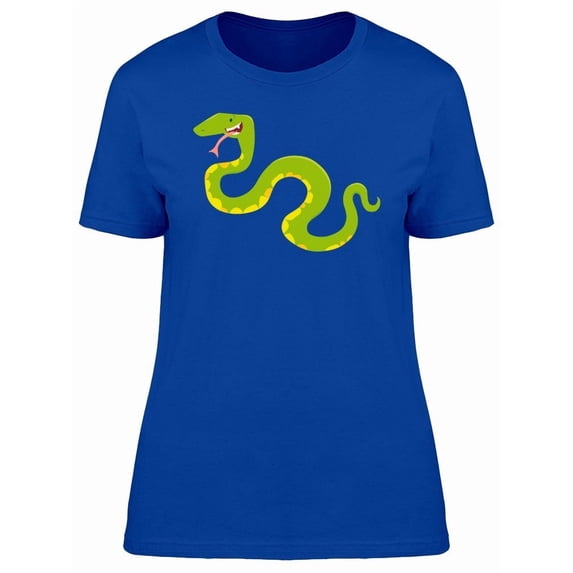 Cool Happy Snake Cartoon Tee Women's - Women T-Shirt, Large