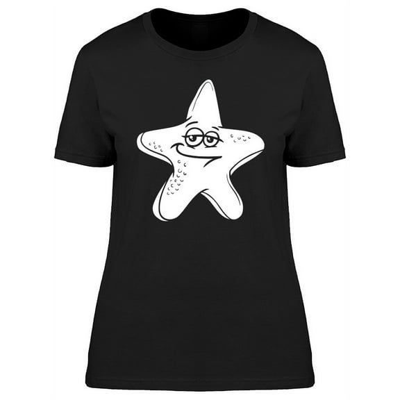 Cool Happy Star Doodle Cartoon T-Shirt Women -Image by Shutterstock, Female Large