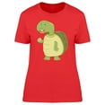 thumbnail image 1 of Cool Happy Turtle Cartoon T-Shirt Women -Image by Shutterstock, Female Small, 1 of 2