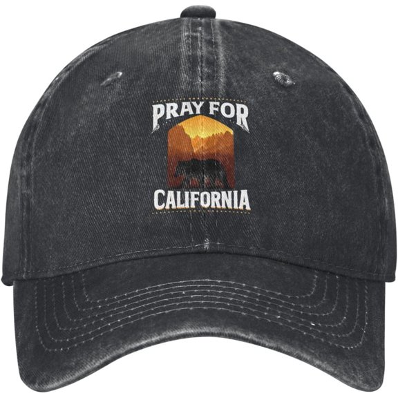 Cool Hats for Men California Strong Running Caps for Women's Pray for California Cute Baseball Hat