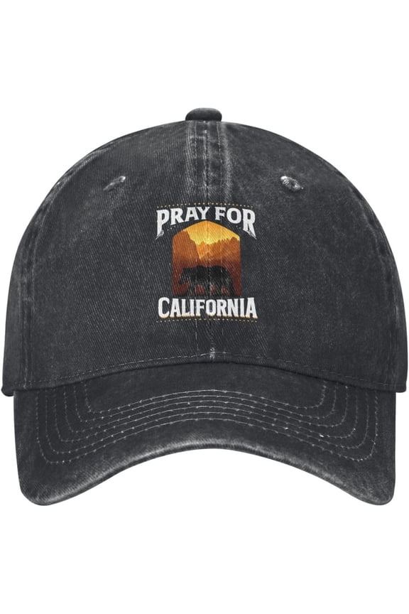 Cool Hats for Men California Strong Running Caps for Women's Pray for California Cute Baseball Hat