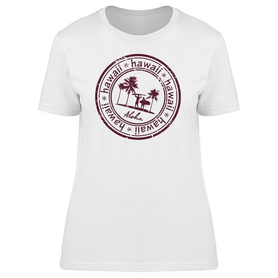 Cool Hawaii Grunge Stamp T-Shirt Women -Image by Shutterstock, Female Large