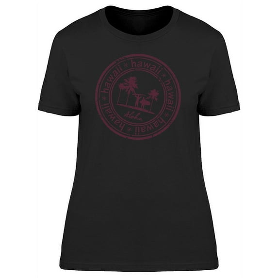 Cool Hawaii Grunge Stamp T-Shirt Women -Image by Shutterstock, Female Large