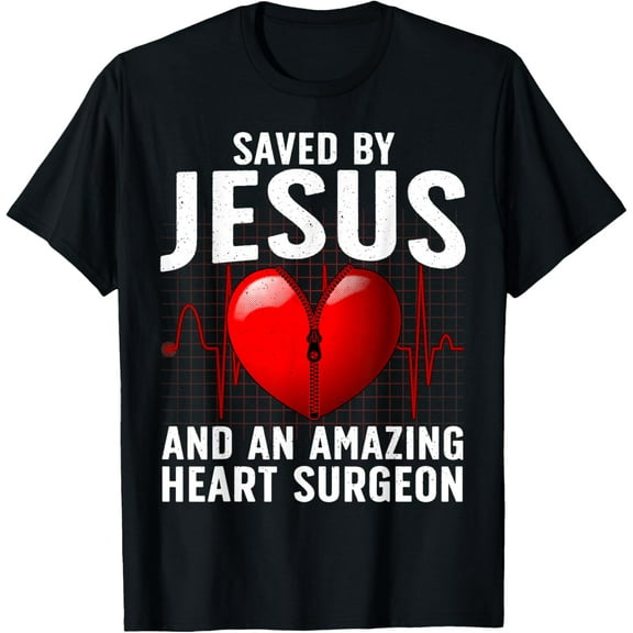 Cool Heart Surgery For Men Women Heart Cardiac Rehab Jesus T-Shirt100% pure cotton