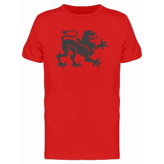 Cool Heraldic Lion Doodle T-Shirt Men -Image by Shutterstock, Male XX-Large