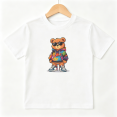thumbnail image 1 of Cool Hip Hop Bear Sunglasses Boys Graphic Tees Streetwear Kids T-Shirt 100% Cotton Short Sleeve Tops Ages 4-13Y, 1 of 5