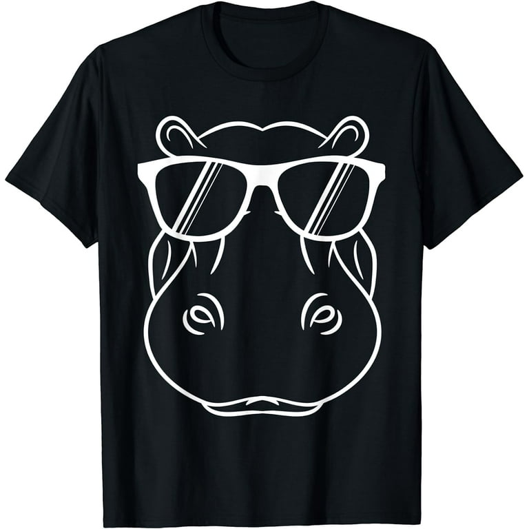 Hippopotamus T Shirt - Cool And Cute Hippo W/ Sunglass T-Shirt Hippopotamus T Shirt - Cool And Cute Hippo W/ Sunglass T-Shirt