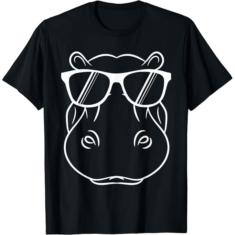 Hippopotamus T Shirt - Cool And Cute Hippo W/ Sunglass T-Shirt Hippopotamus T Shirt - Cool And Cute Hippo W/ Sunglass T-Shirt