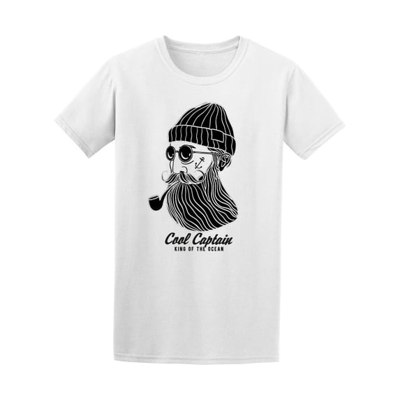 Cool Hipster Captain King Of Sea Tee Men's -Image by Shutterstock