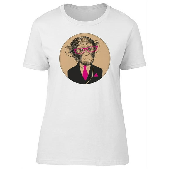 Cool Hipster Classy Monkey Tee Women's -Image by Shutterstock
