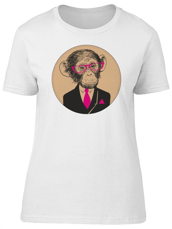 Cool Hipster Classy Monkey Tee Women's -Image by Shutterstock