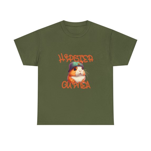 Cool Hipster Guinea Heavy Cotton Tee