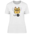 thumbnail image 1 of Cool Hipster Kitten Cartoon T-Shirt Women -Image by Shutterstock, Female Small, 1 of 2