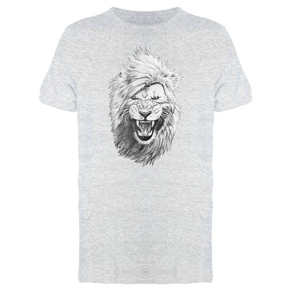 Cool Hipster Lion Sketch T-Shirt Men -Image by Shutterstock, Male Medium