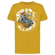 Cool Hipster Skateboard T-Shirt Men -Image by Shutterstock, Male Large