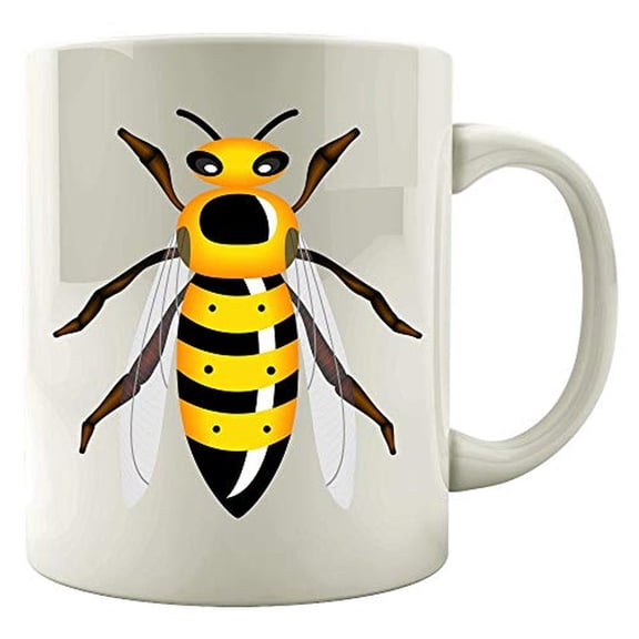 Cool Hornet 11 oz Coffee Mug - Fun Insect Humor White Ceramic Gift