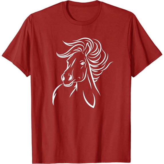 Cool Horse Head Horse Mane Pony Animal for Men Women Kids T-Shirt