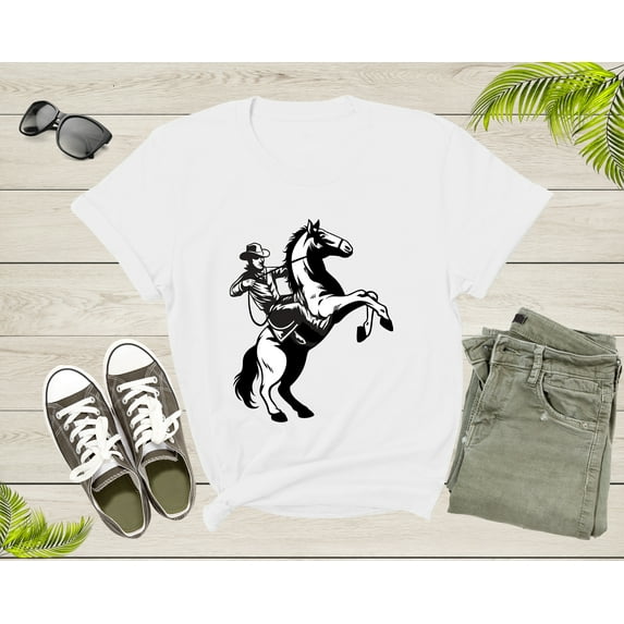 Cool Horse Pony Lover Gift Shirt For Men Women Kids Girls Boys Aesthetic Cowboy Horseback Rider Tshirt Graphic Sunset Silhouette T-shirt