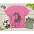 thumbnail image 1 of Cool Horse Pony Lover Gift Shirt For Men Women Kids Girls Boys Aesthetic Horse Lover Gift Ideas Tshirt Graphic Horse Head Silhouette T-shirt, 1 of 7