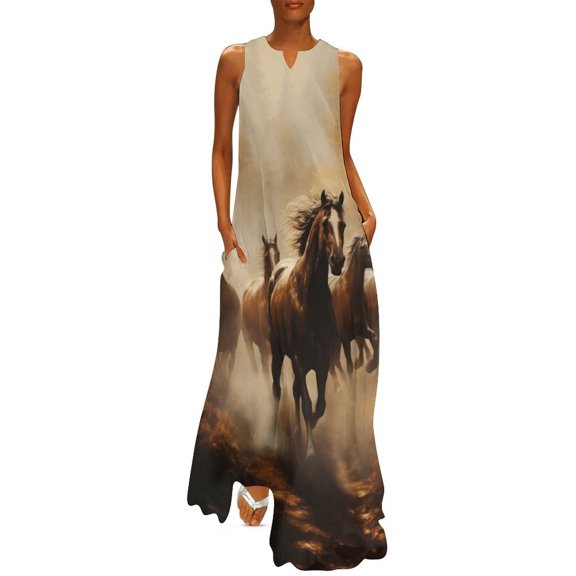 Cool Horse Sleeveless Dress Dresses Gala Dresses for Special Events