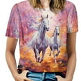 thumbnail image 1 of Cool Horse T-Shirt O Neck Retro Print Big Size T-Shirts Short Sleeve Tees Womens Pretty Design, 1 of 5