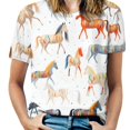 thumbnail image 1 of Cool Horse T-Shirt O Neck Retro Print Big Size T-Shirts Short Sleeve Tees Womens Pretty Design, 1 of 5