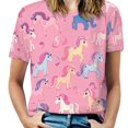 thumbnail image 1 of Cool Horse T-Shirt O Neck Retro Print Big Size T-Shirts Short Sleeve Tees Womens Pretty Design, 1 of 5