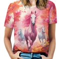 thumbnail image 1 of Cool Horse T Shirts Basic T-Shirt Short Sleeve Ladies Tee Shirt Summer Graphic Clothing, 1 of 5