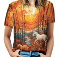 thumbnail image 1 of Cool Horse T-Shirts Casual T-Shirt Short Sleeve Women Trendy Tshirt Beach Custom Tops, 1 of 5