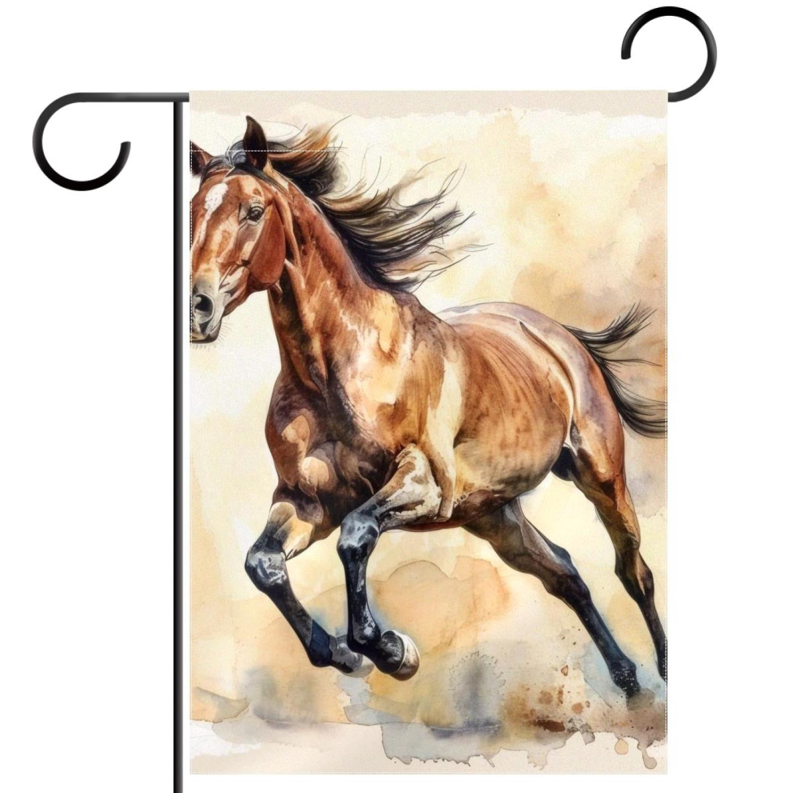 Cool Horse Garden Flags, 12 x 18 Inch Double Sided Outdoor Yard