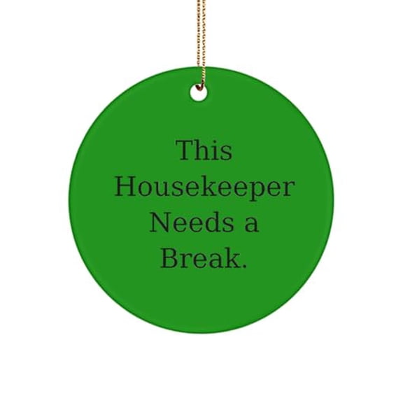 Cool Housekeeper Gifts, This Housekeeper Needs a, Housekeeper Circle Ornament from Coworkers, Christmas Ornament for Coworkers, Housekeeping, Birthday Gifts, Gift Ideas, Present, Cleaning