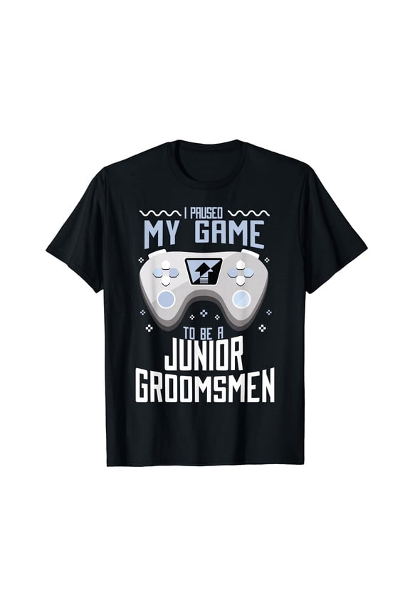 Cool I Paused My Game to Be A Junior Groomsmen for Kids Boys T-Shirt