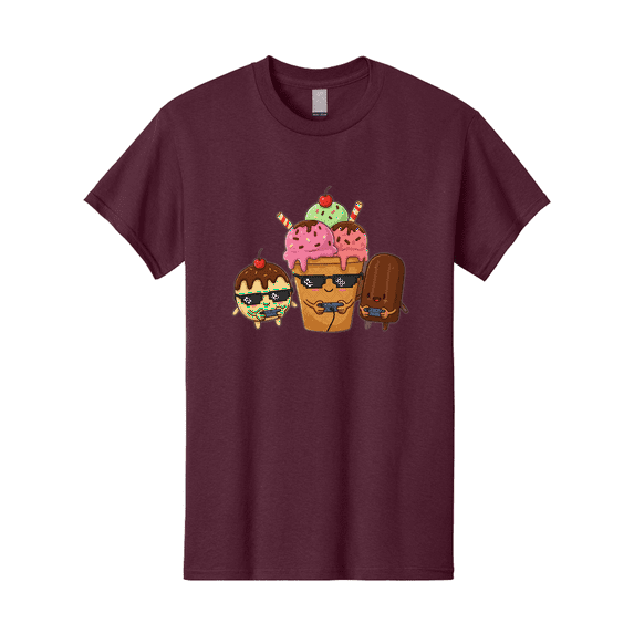 Cool-Ice-Cream-1 Mens Graphic Tee, 100% Cotton, Casual Summer Wear-BAA399