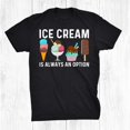 Cool Ice Cream Art Gelato Cone Frozen Dessert Shirt Gift Black Unisex T