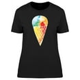 thumbnail image 1 of Cool Ice Cream Cone T-Shirt Women -Image by Shutterstock, Female Large, 1 of 2
