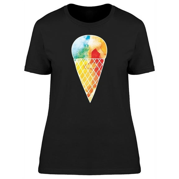 Cool Ice Cream Cone T-Shirt Women -Image by Shutterstock, Female Medium